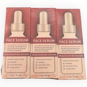 Set of 3 Niacinamide Face Serum - Hydrating Moisturizer
